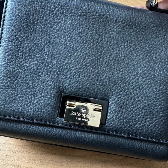 Kate Spade Black Leather & Suede Magnolia Park Suede Laurel Crossbody Bag - EUC - Picture 11 of 11